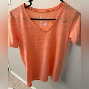 Nike Dri-Fit Women's Bright Orange V-Neck Tee